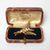 9k Gold Pearl Set Double Fern Leaf Brooch Alabaster & Wilson Vintage Birmingham circa 1995