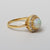 Superb 18k Gold Diamond And Opal Cabochon Daisy Cluster Ring Size U.K N 1/2 Vintage Art Deco circa 1920's