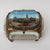 French Gilded Tin Bevel Glass Windowed Souvenir Trinket Box For The British Franco Exhibition London Antique circa 1908