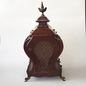 Lenskirch Walnut Ormolu Rococo Style Pendulum Mantle Clock Working German Antique circa 1895