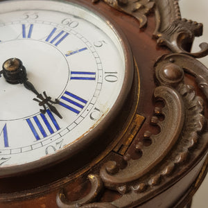 Lenskirch Walnut Ormolu Rococo Style Pendulum Mantle Clock Working German Antique circa 1895