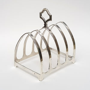 Sterling Silver Gothic Arch Pattern Four Slice Toast Rack Vintage Birmingham Circa 1929