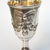 Sterling Silver Ornate Matched Pair Of Kiddush Cups Antique Edwardian London Circa 1905