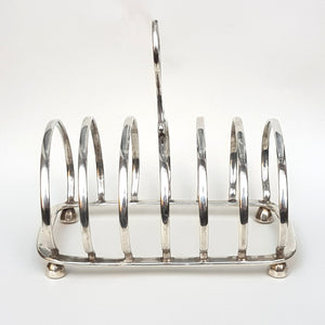 Superb Sterling Silver Six Slice Toast Rack Antique Victorian London Circa 1889