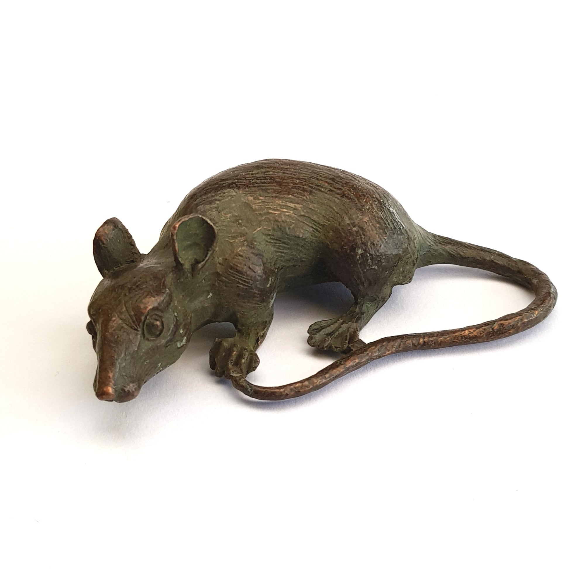 Superb Hand Crafted Bronze Figure Of A Rat Zodiac Animal Japanese Meiji Antique circa 1880