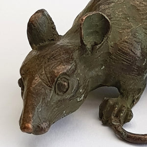 Superb Hand Crafted Bronze Figure Of A Rat Zodiac Animal Japanese Meiji Antique circa 1880