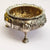 Large Sterling Silver Three Footed Floral Repousse Table Salt Antique Victorian London circa 1856