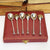 Boxed Set of 6 Sterling Silver Turned Tamper Finial Tea Spoons Antique Sheffield circa 1921