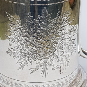 Superb Sterling Silver Sweet Cicely Detailed Mug Antique Victorian London circa 1872