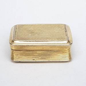 Sterling Silver Gilt Gentleman's Pocket Vinaigrette Antique Georgian London Circa 1813