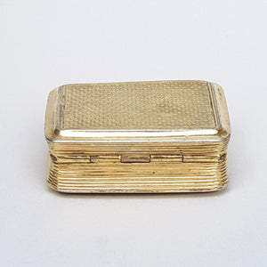 Sterling Silver Gilt Gentleman's Pocket Vinaigrette Antique Georgian London Circa 1813