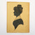 Fine Hand Drawn Ink Silhouette On Card Of A Mature Lady Signed Antique circa 1840's