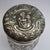 Superb Sterling Silver Cherub And Floral Repousse Drum Shaped Box Antique Edwardian circa 1904