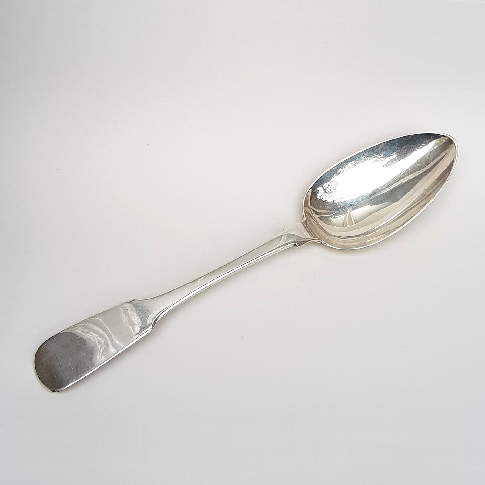 Rare Sterling Silver Fiddle Pattern Table Spoon Antique Georgian Edinburgh circa 1830