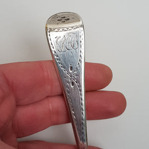 Sterling Silver Old English Pattern Bright Cut Table Spoon Antique Georgian London circa 1797