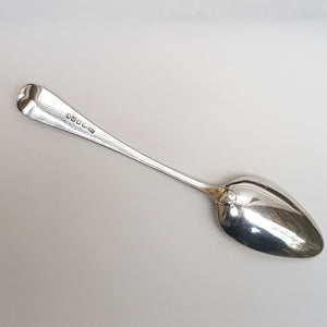 Sterling Silver Old English Pattern Bright Cut Table Spoon Antique Georgian London circa 1797