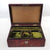 Leather Clad Fitted Jewellery Box With Lock & Key Antique Edwardian circa 1905