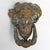 Cast Brass Large Door Knocker As Head Of Wine God Bacchus Antique Edwardian Circa 1910