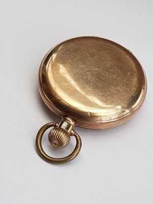 Gold Filled Waltham Mass Open Face Mechanical Pocket Watch Working Order Antique circa 1921