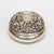 Sterling Silver Repousse Pagan Green Man And Floral Trinket Pill Box Vintage Birmingham Circa 1987