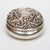 Sterling Silver Repousse Pagan Green Man And Floral Trinket Pill Box Vintage Birmingham Circa 1987