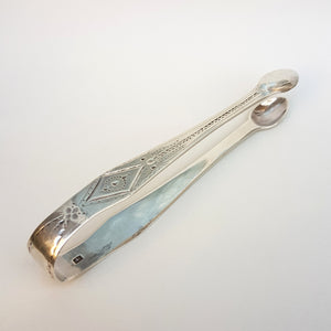 Sterling Silver Superb Pair Of Bright Sugar Tongs Nips Antique Georgian London circa 1815