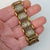 Egyptian Gilt Metal Panel Bracelet With Gold Silver And Niello Work Pyramids Art Deco Vintage circa 1930