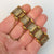 Egyptian Gilt Metal Panel Bracelet With Gold Silver And Niello Work Pyramids Art Deco Vintage circa 1930