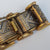 Egyptian Gilt Metal Panel Bracelet With Gold Silver And Niello Work Pyramids Art Deco Vintage circa 1930