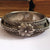 Jeweller Made Solid Silver Flower And Filigree Keyed Pattern Slave Bangle Antique circa 1910