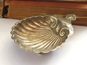 Sterling Silver Mermaids Scalloped Shell Soap Dish Vintage London circa 1969