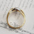 18k Gold Diamond Donut Lasso Ring Size U.K M Vintage London circa 1980