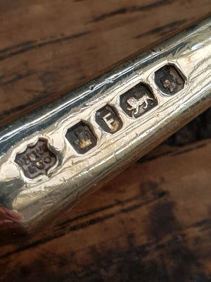 Superb Sterling Silver Stilton Scoop In Original Box Antique Sheffield circa 1873