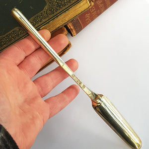 Rare Sterling Silver Marrow Scoop Low Mark Antique Georgian London circa 1799