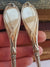 German Silver Art Nouveau Pair Of Orchid Detailed Table Spoons Antique c1900