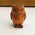 Japanese Hand Carved Fruitwood Netsuke Figure Of An Owl Antique Meiji circa 1880