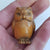 Japanese Hand Carved Fruitwood Netsuke Figure Of An Owl Antique Meiji circa 1880