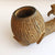 Black Forest Hand Carved Elm Wood Smoking Pipe With Bear Figure Antique circa 1900