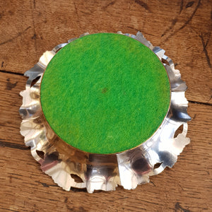 Large Silver Plated Copper Old Sheffield Plate Bacchanalian Theme Bottle Coaster Antique circa 1830s