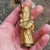 French Gilded Spelter Toothpick Holder As Napoleonic Legionary Antique circa 1900