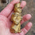 French Gilded Spelter Toothpick Holder As Napoleonic Legionary Antique circa 1900