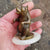 Bronze Figure Of A Sitting Bear Mounted On White Onyx Base Antique circa 1920