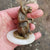 Bronze Figure Of A Sitting Bear Mounted On White Onyx Base Antique circa 1920
