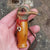 Hand Carved And Painted Beechwood Birds Head Parasol Handle Vintage circa 1930s