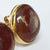 9ct Gold Agate Cabochon Set Pair Of Ear Studs Vintage Circa 1920's