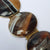 Artisan Jeweller Made Gilt Metal Banded Agate Cabochon Panel Bracelet Antique Victorian Circa 1880