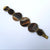 Artisan Jeweller Made Gilt Metal Banded Agate Cabochon Panel Bracelet Antique Victorian Circa 1880