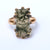 Rare Moss Agate And Old Cut Diamond Set Ring Size UK N 1/2 Antique Victorian circa 1870's
