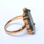 Rare Moss Agate And Old Cut Diamond Set Ring Size UK N 1/2 Antique Victorian circa 1870's
