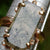 Rare Moss Agate And Old Cut Diamond Set Ring Size UK N 1/2 Antique Victorian circa 1870's
